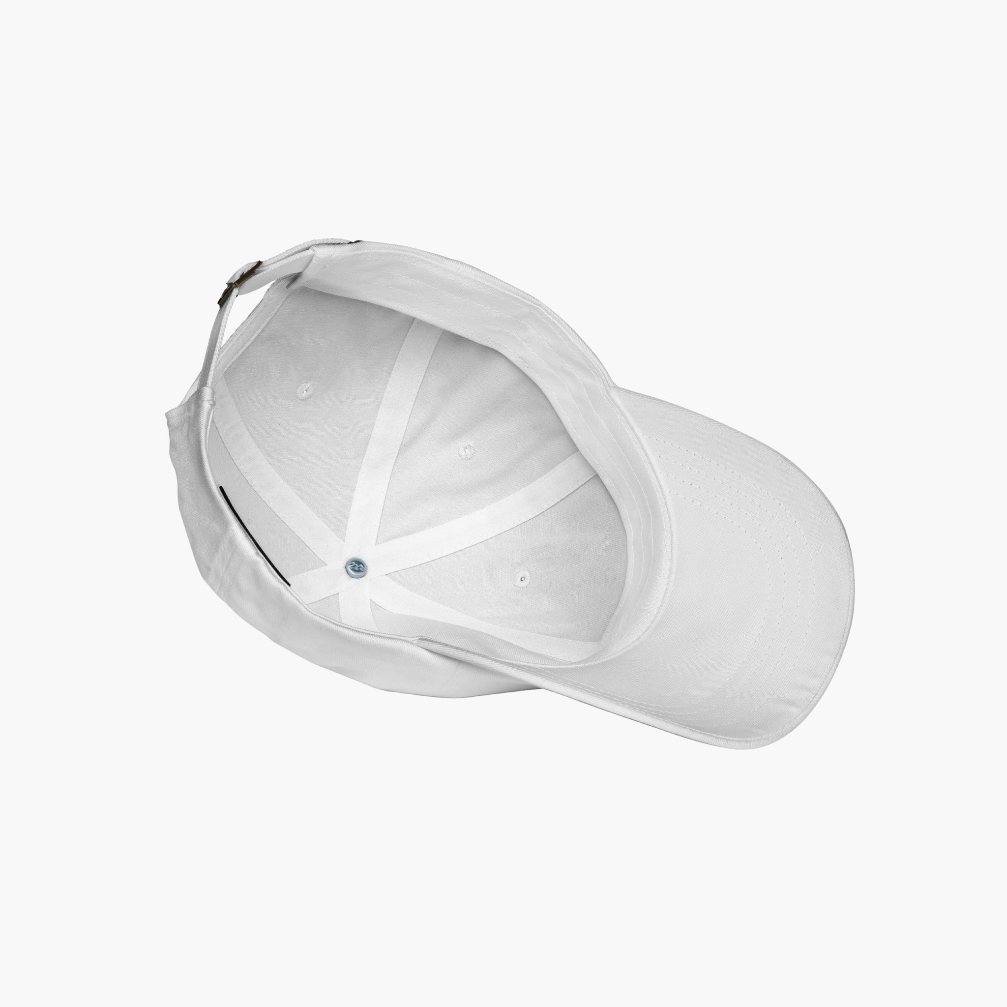 White baseball cap on a white background