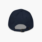 Navy blue cap on a white background