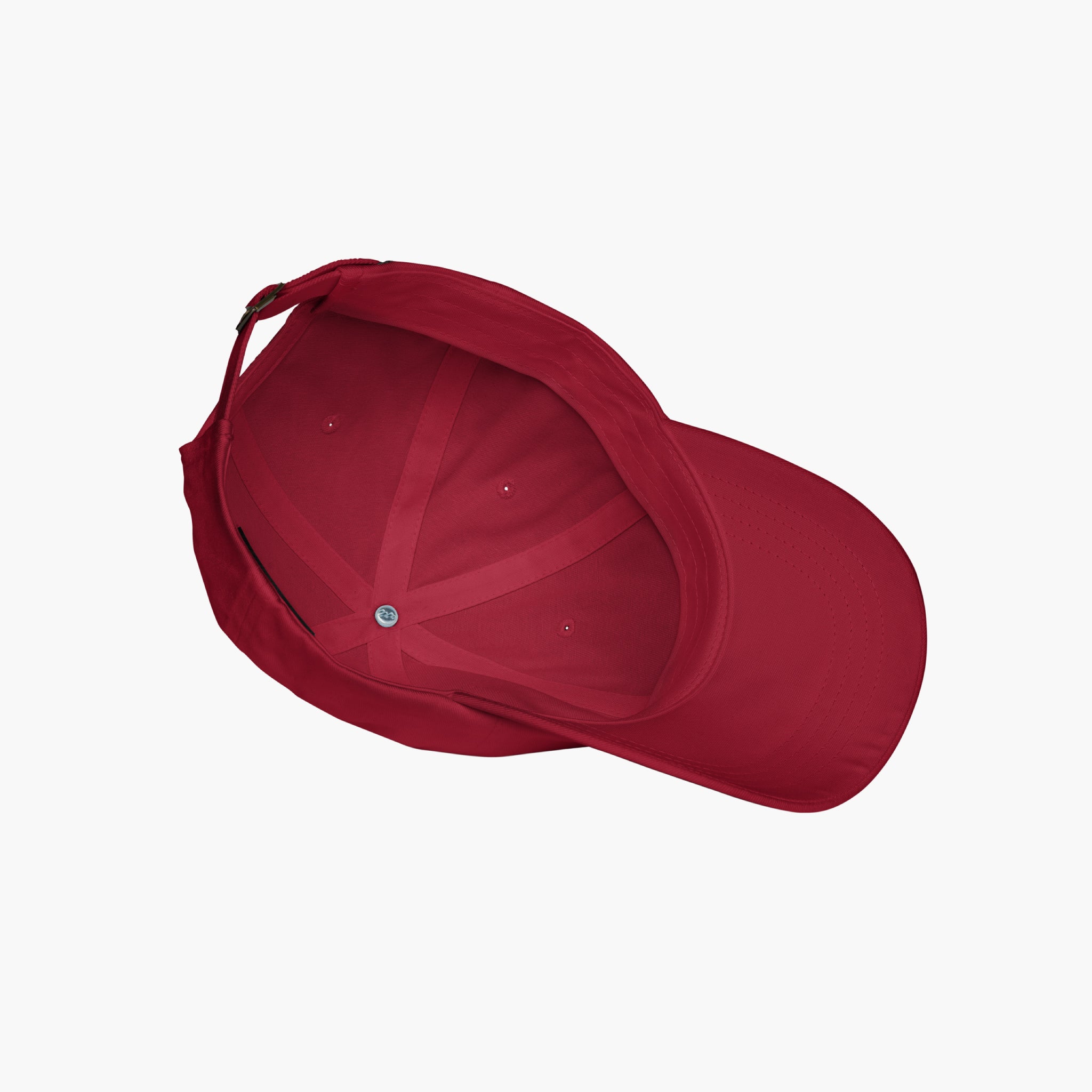 Red baseball cap on a white background