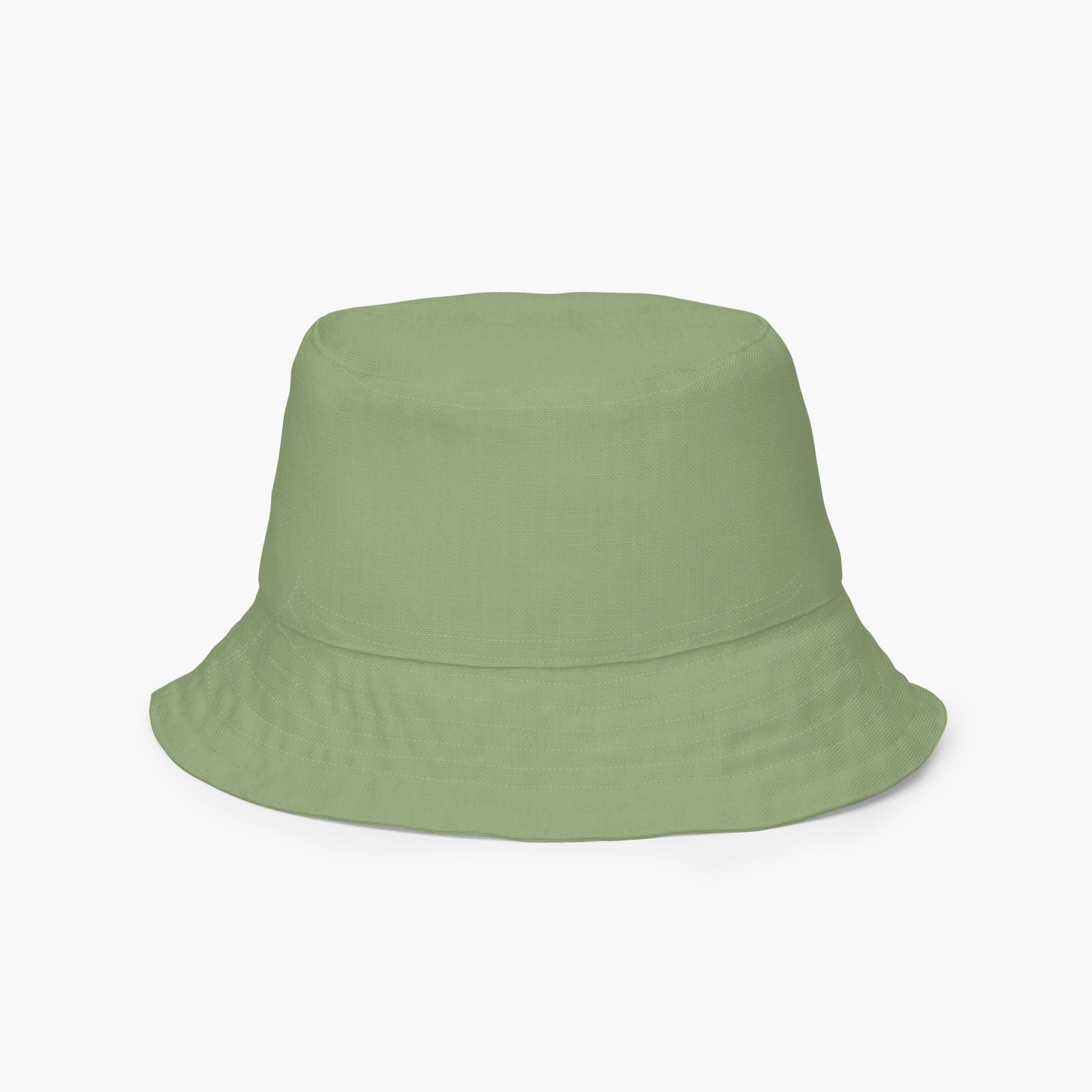 Green bucket hat on a white background