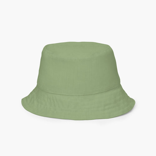 Green bucket hat on a white background