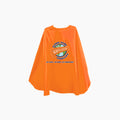 Orange superhero cape with Global Game Changers logo and GGC Superpower equation on a white background