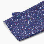 Cloth kitchen hand towel with firework pattern on a white background
