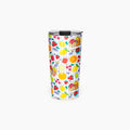 Tumbler with summer fruit pattern on a white background