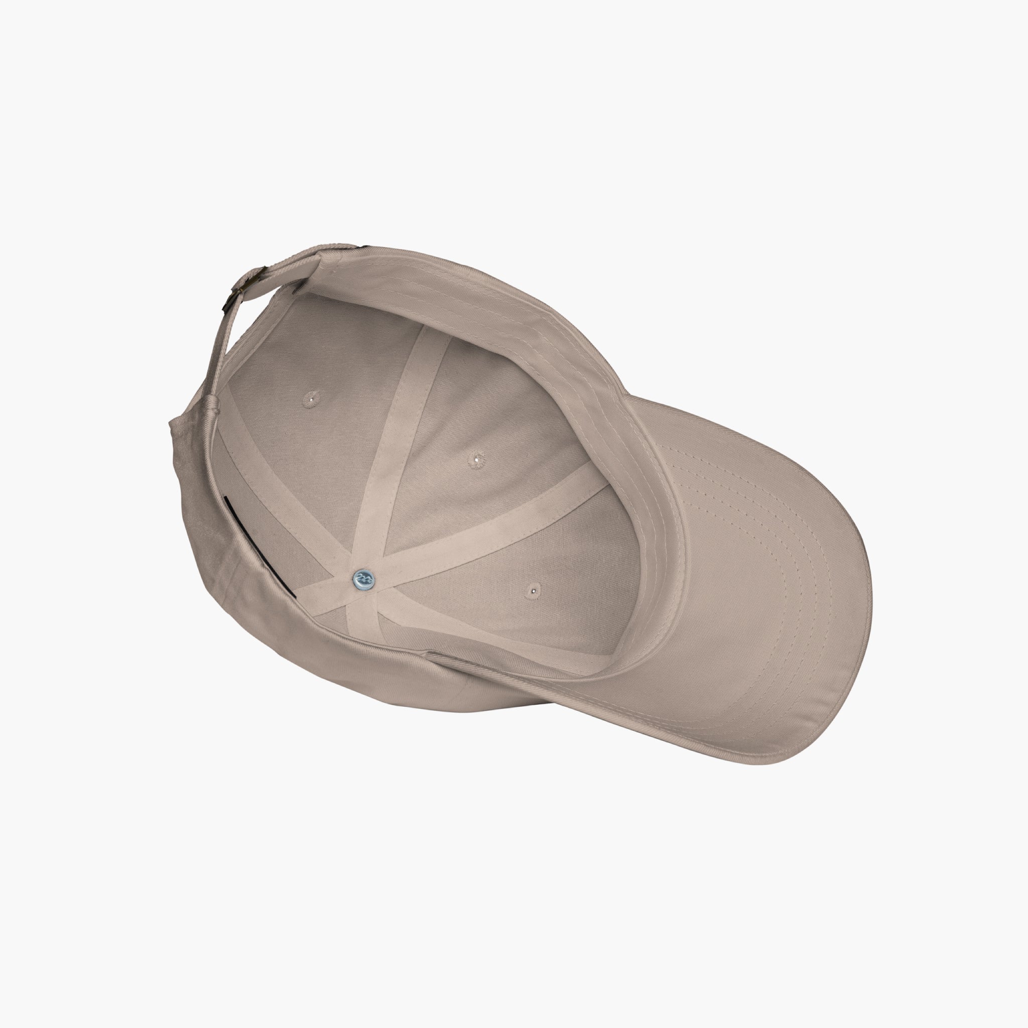 Beige baseball cap on a white background