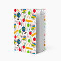 Hardcover journal with teacher-themed cover design and lined pages on a white background