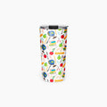 Tumbler with teacher-themed design on a white background