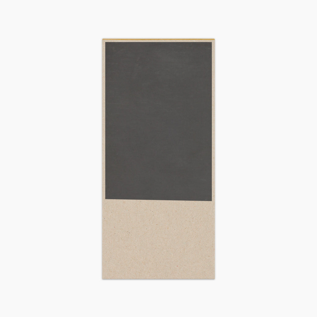 Magnetic back of thankful notepad with light grey background