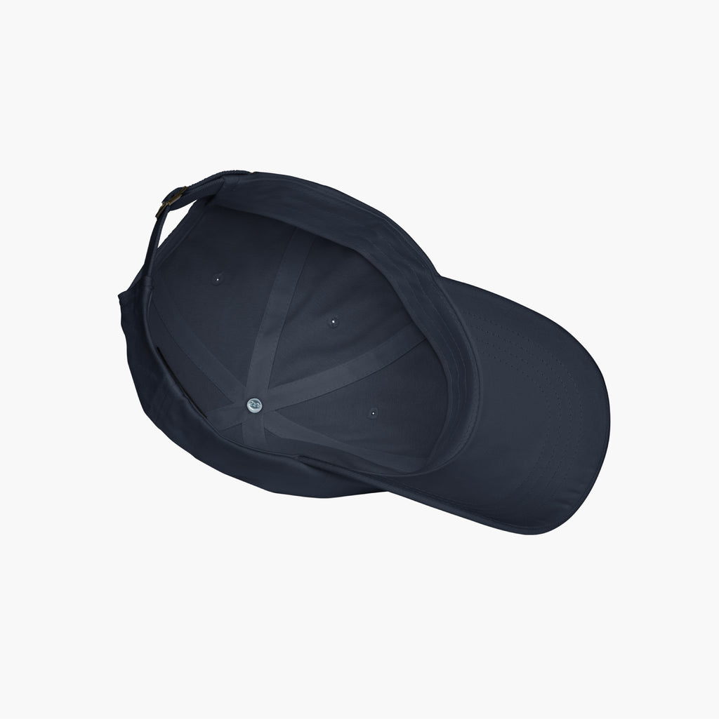 Navy baseball cap on a white background